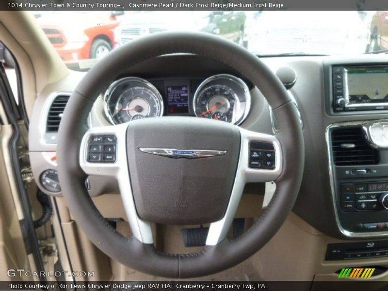 Cashmere Pearl / Dark Frost Beige/Medium Frost Beige 2014 Chrysler Town & Country Touring-L