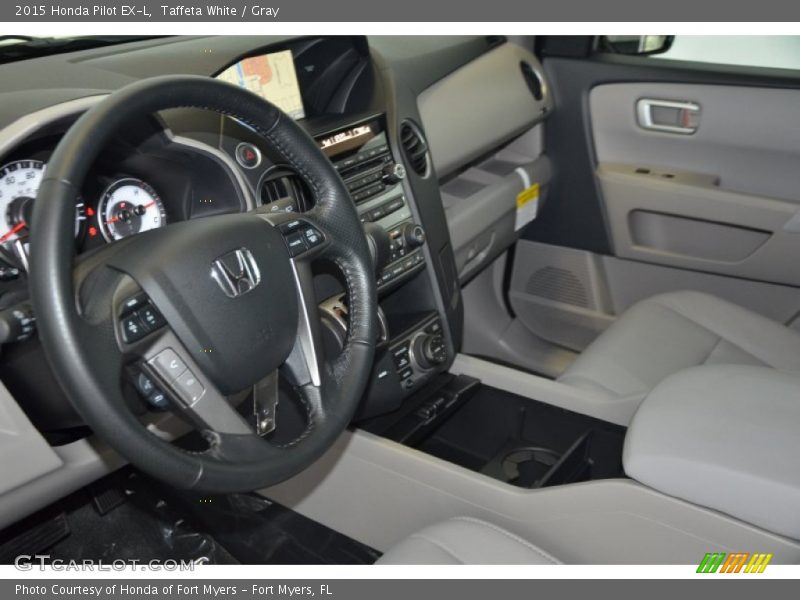 Taffeta White / Gray 2015 Honda Pilot EX-L