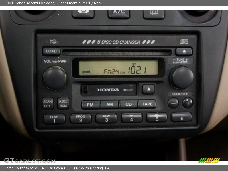 Audio System of 2001 Accord EX Sedan