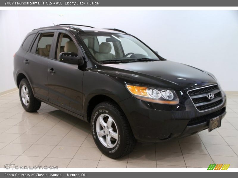 Ebony Black / Beige 2007 Hyundai Santa Fe GLS 4WD