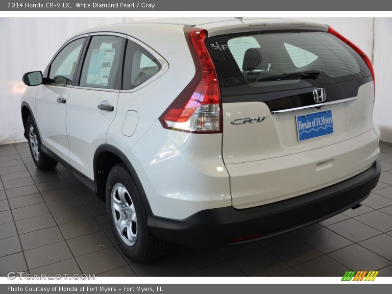 White Diamond Pearl / Gray 2014 Honda CR-V LX