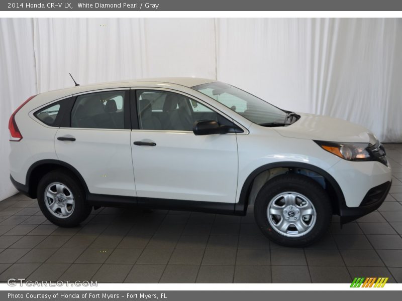 White Diamond Pearl / Gray 2014 Honda CR-V LX