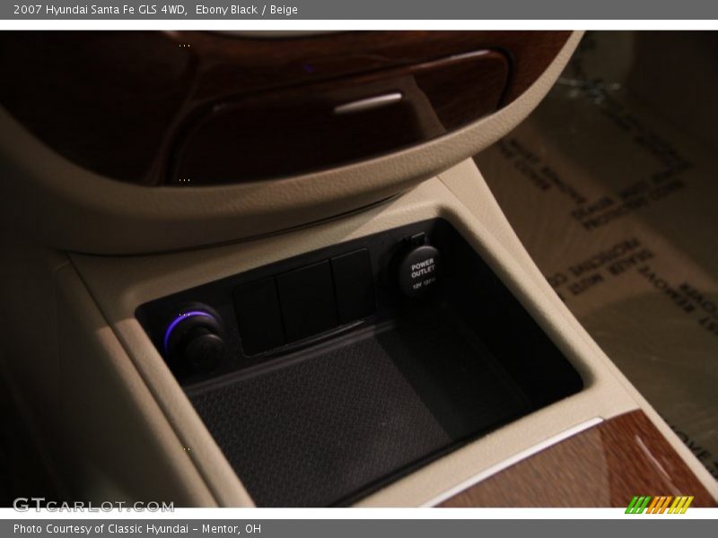 Ebony Black / Beige 2007 Hyundai Santa Fe GLS 4WD