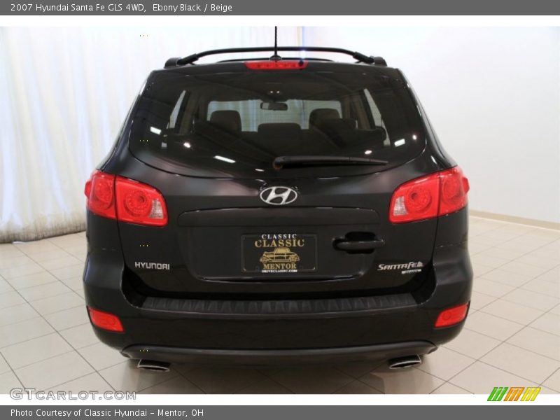 Ebony Black / Beige 2007 Hyundai Santa Fe GLS 4WD