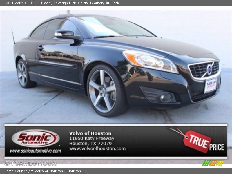 Black / Soverign Hide Calcite Leather/Off Black 2011 Volvo C70 T5