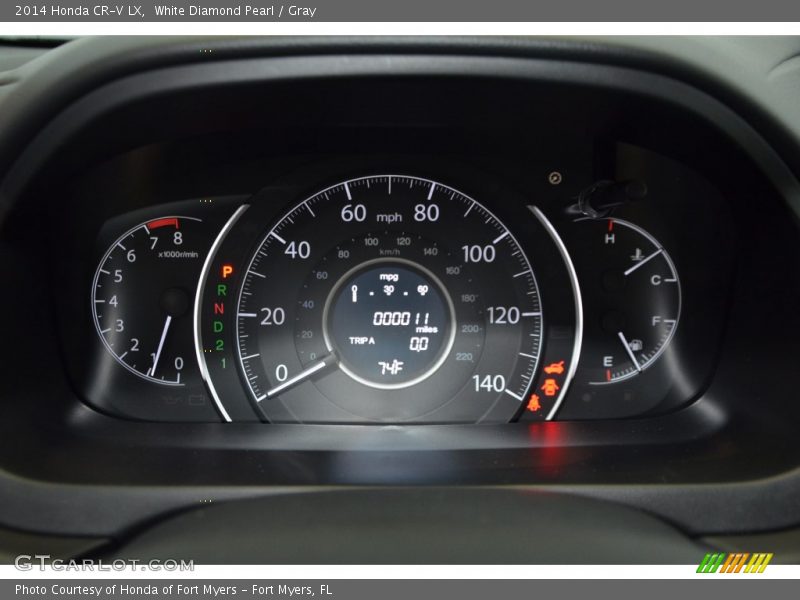 White Diamond Pearl / Gray 2014 Honda CR-V LX