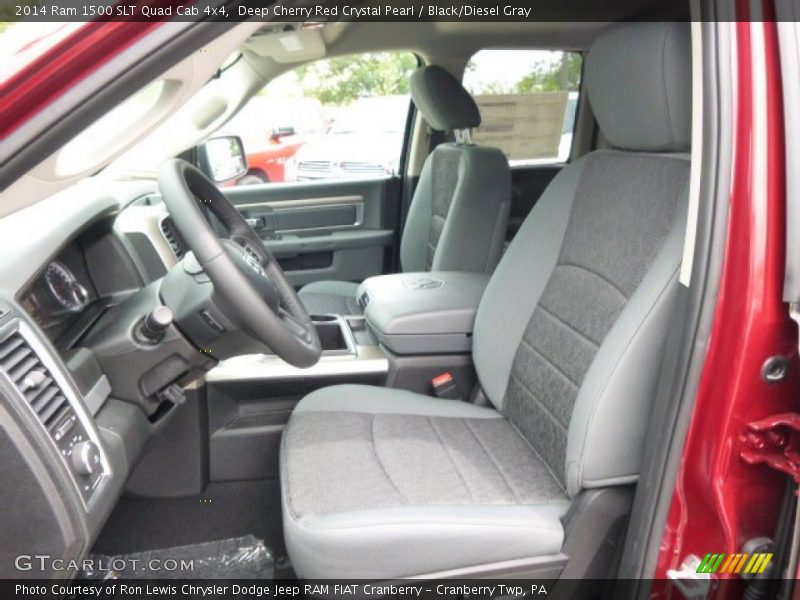 Deep Cherry Red Crystal Pearl / Black/Diesel Gray 2014 Ram 1500 SLT Quad Cab 4x4
