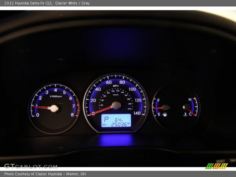 Glacier White / Gray 2012 Hyundai Santa Fe GLS