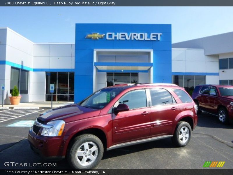 Deep Ruby Red Metallic / Light Gray 2008 Chevrolet Equinox LT