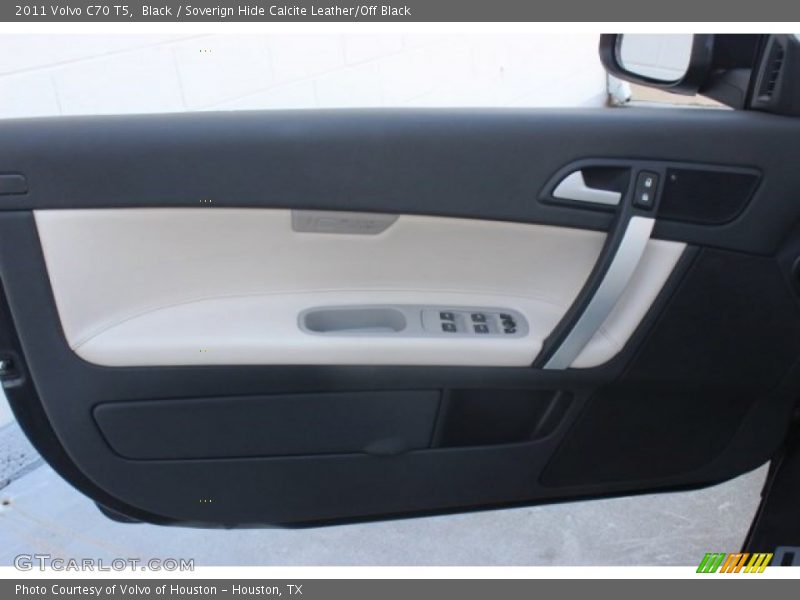 Black / Soverign Hide Calcite Leather/Off Black 2011 Volvo C70 T5