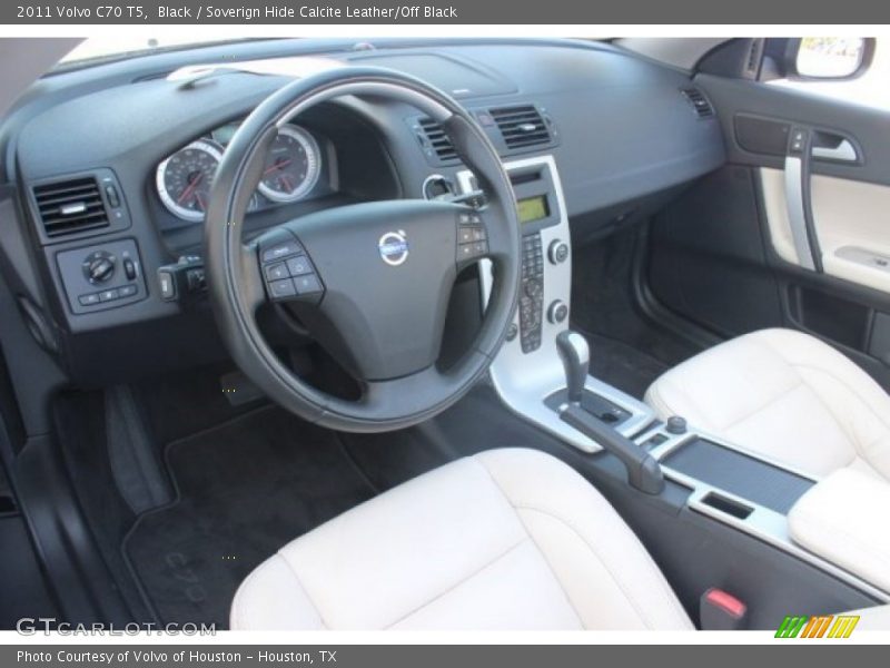 Black / Soverign Hide Calcite Leather/Off Black 2011 Volvo C70 T5