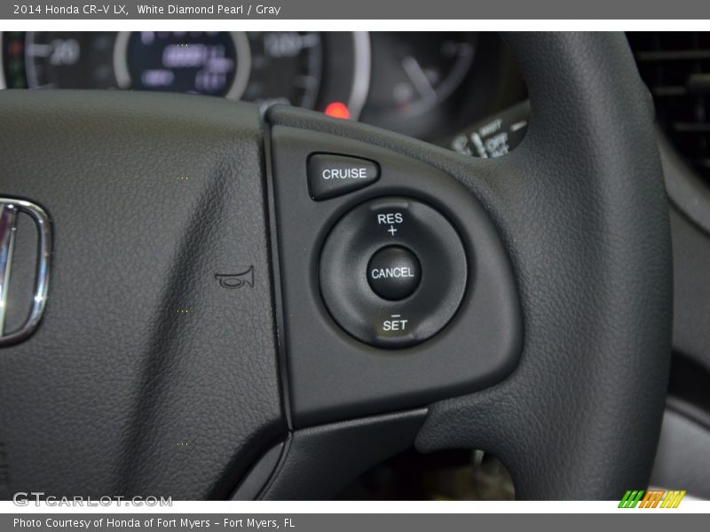 White Diamond Pearl / Gray 2014 Honda CR-V LX