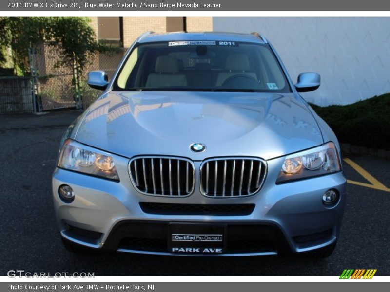 Blue Water Metallic / Sand Beige Nevada Leather 2011 BMW X3 xDrive 28i