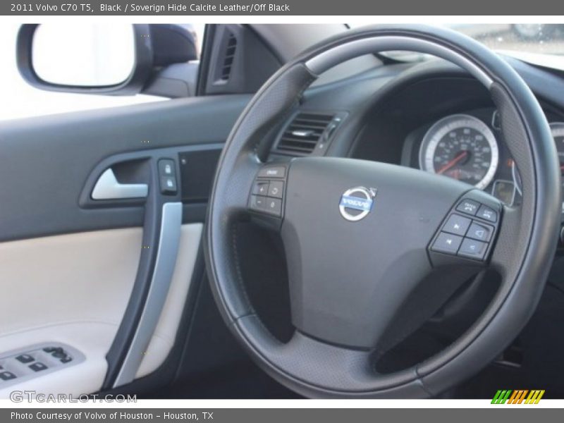 Black / Soverign Hide Calcite Leather/Off Black 2011 Volvo C70 T5
