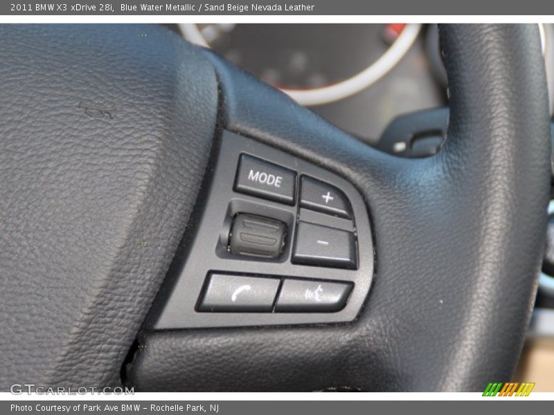 Blue Water Metallic / Sand Beige Nevada Leather 2011 BMW X3 xDrive 28i