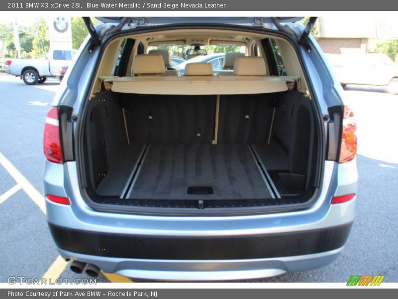 Blue Water Metallic / Sand Beige Nevada Leather 2011 BMW X3 xDrive 28i