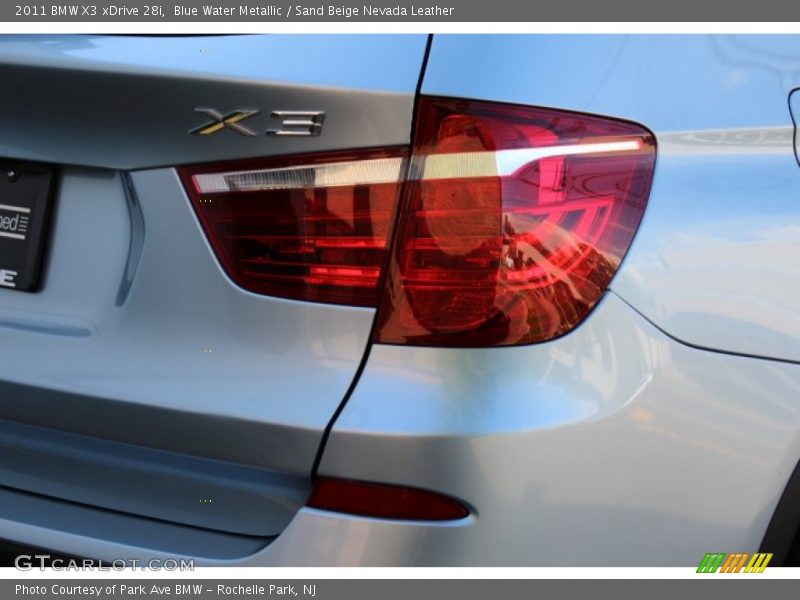 Blue Water Metallic / Sand Beige Nevada Leather 2011 BMW X3 xDrive 28i