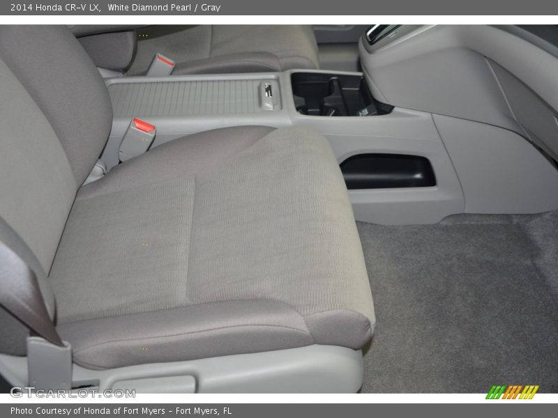 White Diamond Pearl / Gray 2014 Honda CR-V LX