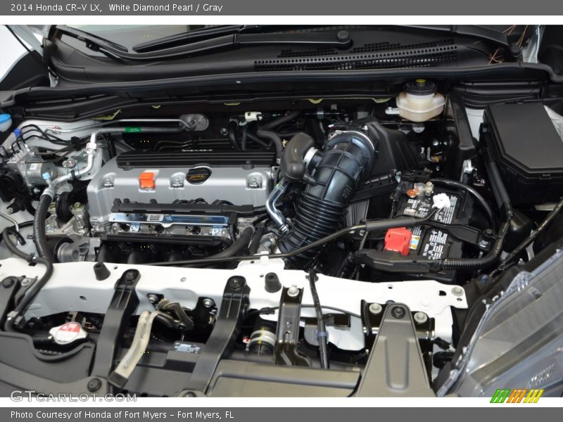 White Diamond Pearl / Gray 2014 Honda CR-V LX