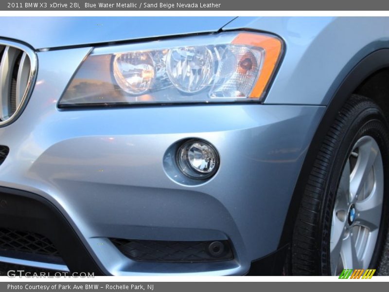 Blue Water Metallic / Sand Beige Nevada Leather 2011 BMW X3 xDrive 28i
