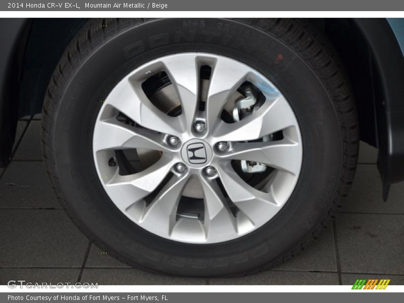 Mountain Air Metallic / Beige 2014 Honda CR-V EX-L