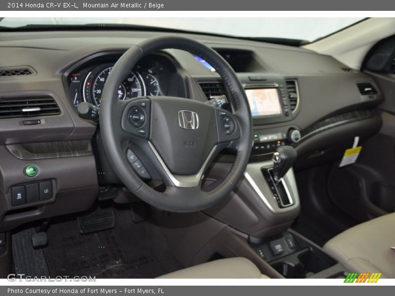 Mountain Air Metallic / Beige 2014 Honda CR-V EX-L