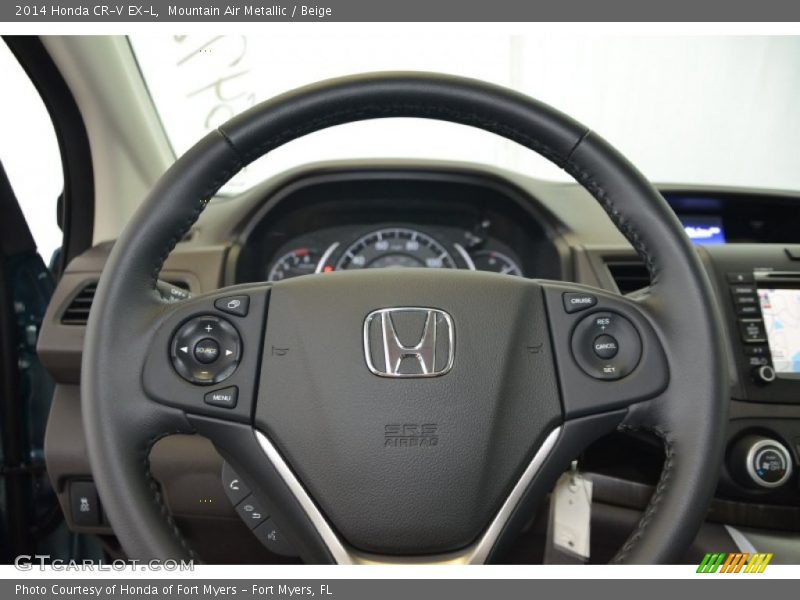 Mountain Air Metallic / Beige 2014 Honda CR-V EX-L