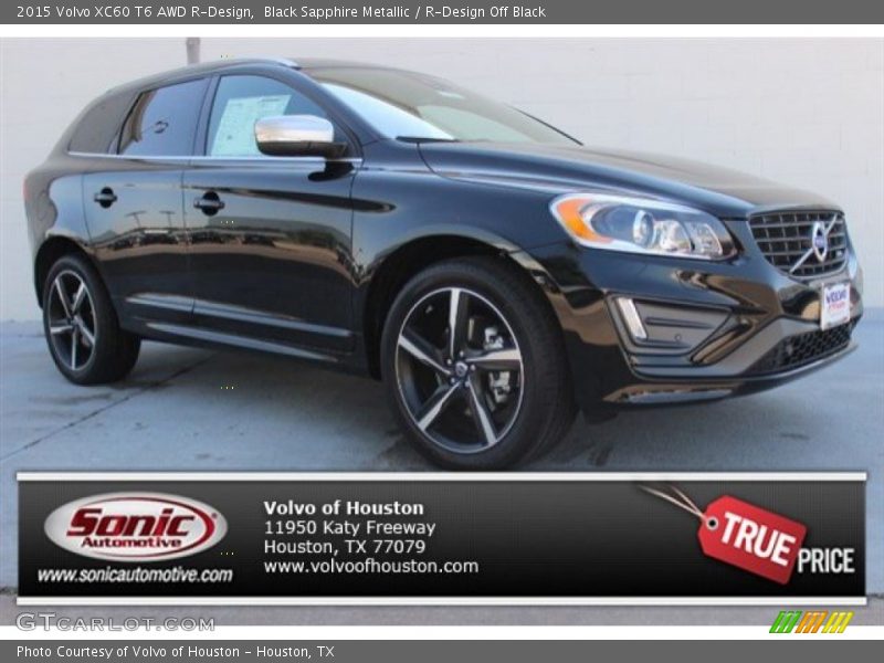 Black Sapphire Metallic / R-Design Off Black 2015 Volvo XC60 T6 AWD R-Design