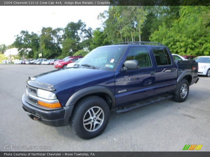 Indigo Blue Metallic / Graphite 2004 Chevrolet S10 LS Crew Cab 4x4