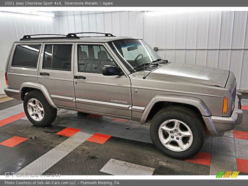 Silverstone Metallic / Agate 2001 Jeep Cherokee Sport 4x4