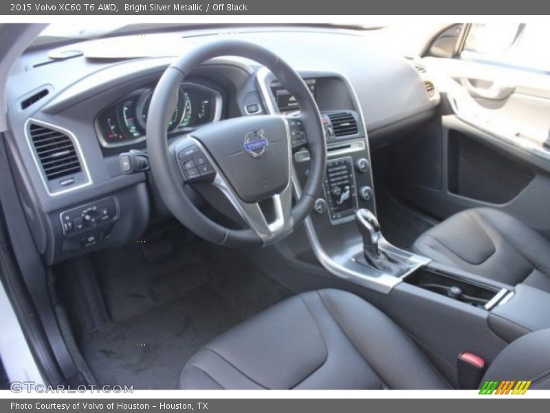 Bright Silver Metallic / Off Black 2015 Volvo XC60 T6 AWD