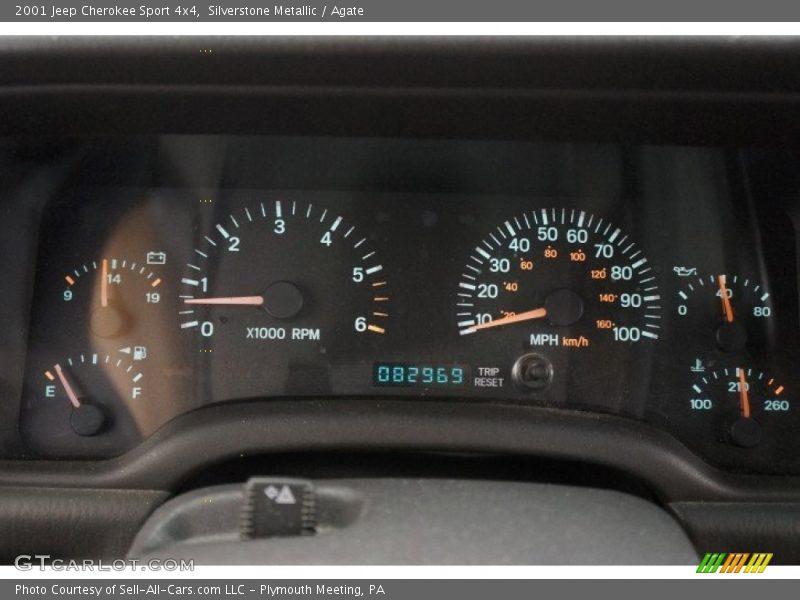 Silverstone Metallic / Agate 2001 Jeep Cherokee Sport 4x4