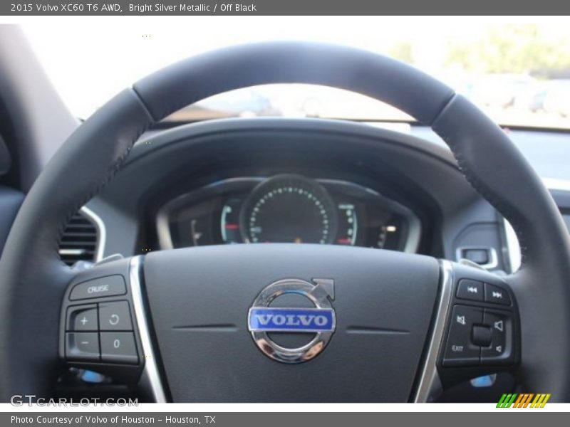 Bright Silver Metallic / Off Black 2015 Volvo XC60 T6 AWD