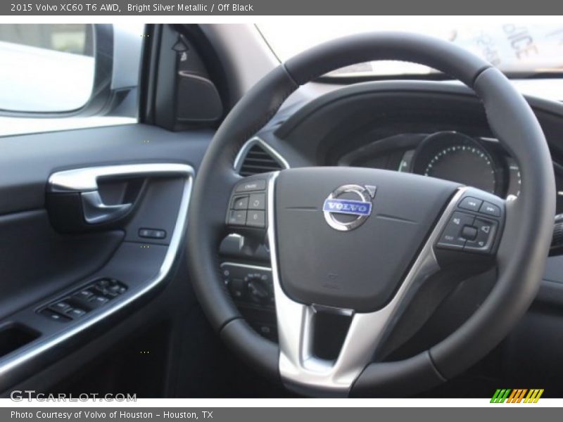 Bright Silver Metallic / Off Black 2015 Volvo XC60 T6 AWD