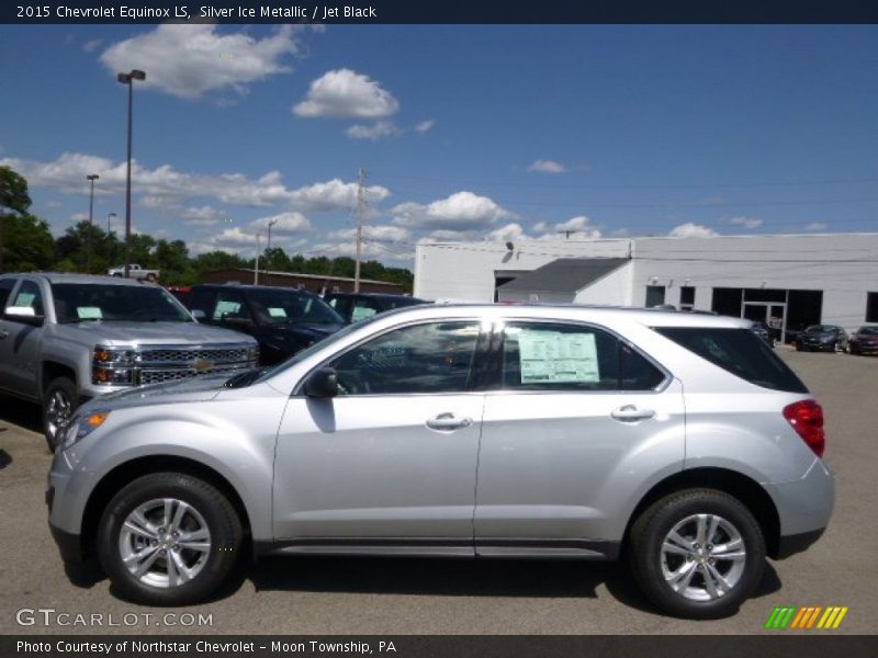 Silver Ice Metallic / Jet Black 2015 Chevrolet Equinox LS