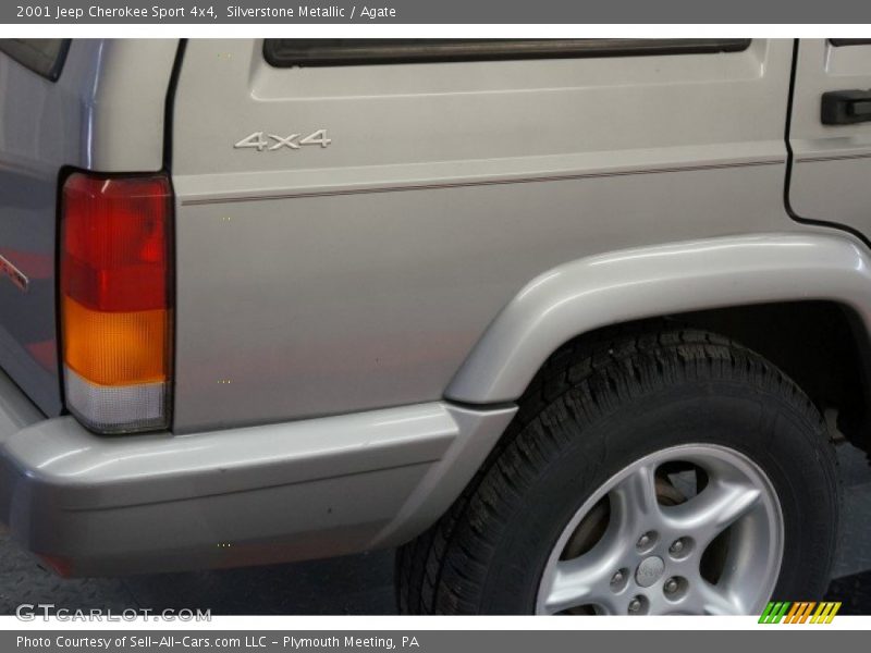 Silverstone Metallic / Agate 2001 Jeep Cherokee Sport 4x4