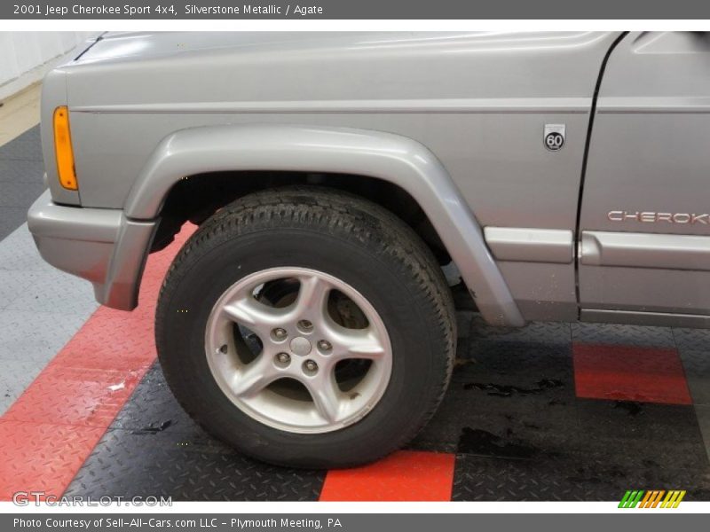 Silverstone Metallic / Agate 2001 Jeep Cherokee Sport 4x4
