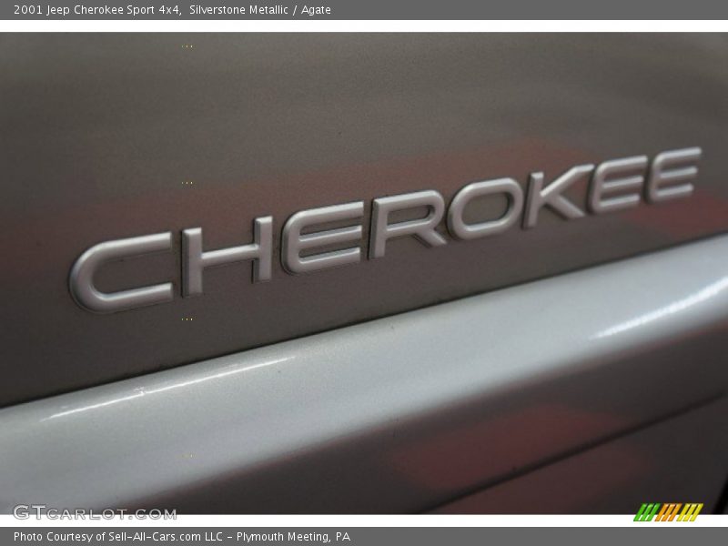 Silverstone Metallic / Agate 2001 Jeep Cherokee Sport 4x4
