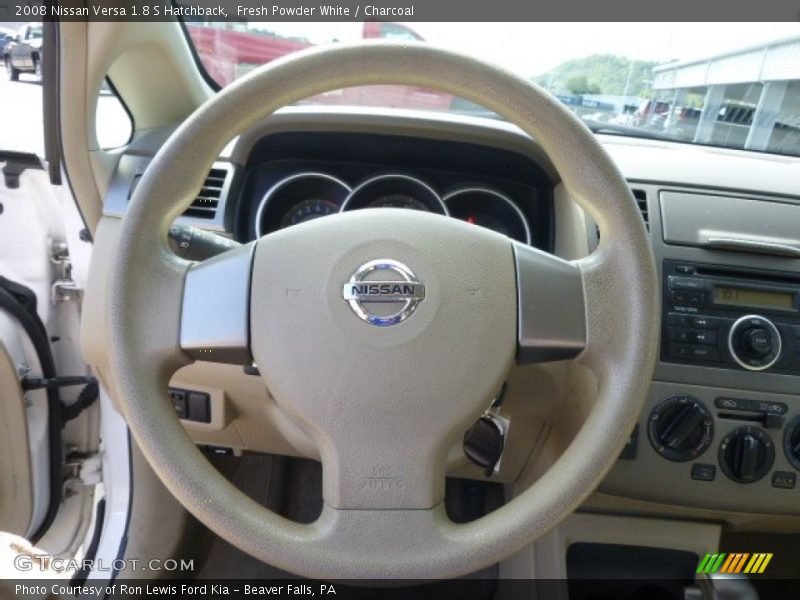 Fresh Powder White / Charcoal 2008 Nissan Versa 1.8 S Hatchback