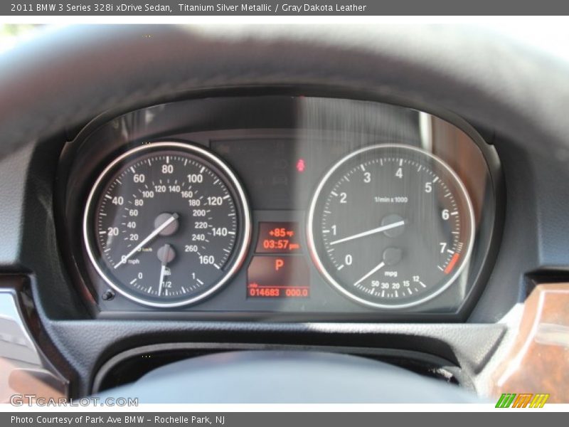Titanium Silver Metallic / Gray Dakota Leather 2011 BMW 3 Series 328i xDrive Sedan