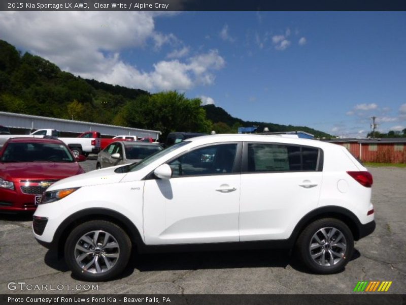 Clear White / Alpine Gray 2015 Kia Sportage LX AWD