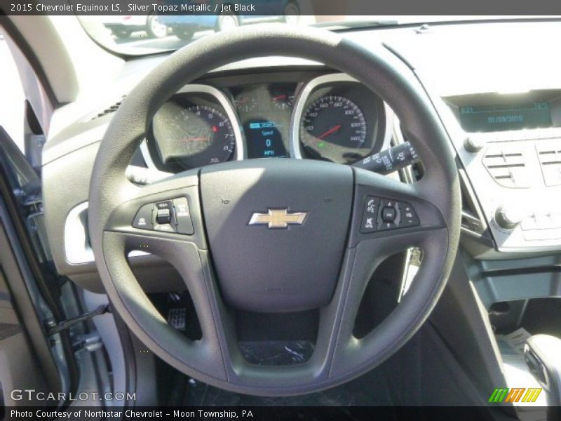 Silver Topaz Metallic / Jet Black 2015 Chevrolet Equinox LS