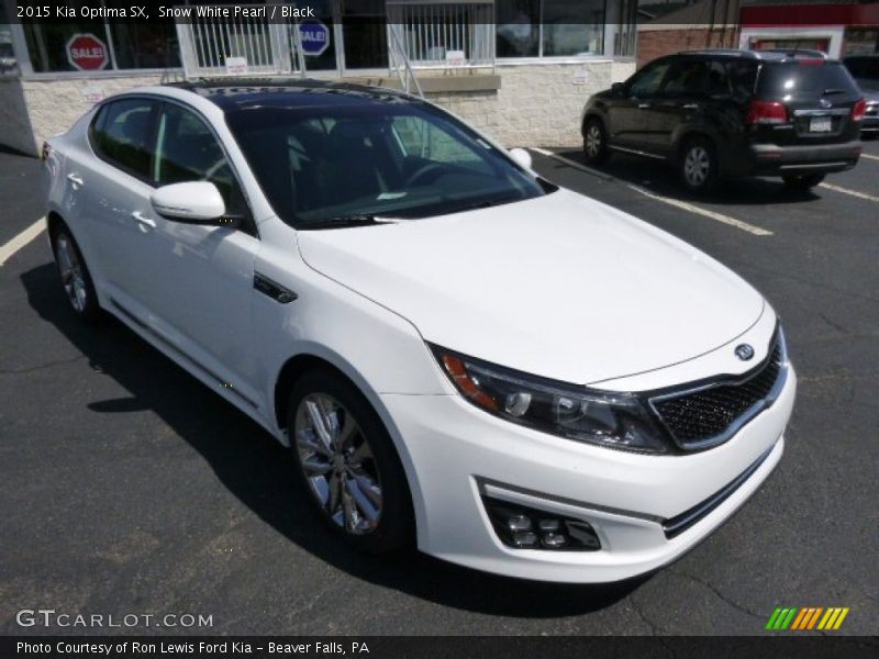 Snow White Pearl / Black 2015 Kia Optima SX