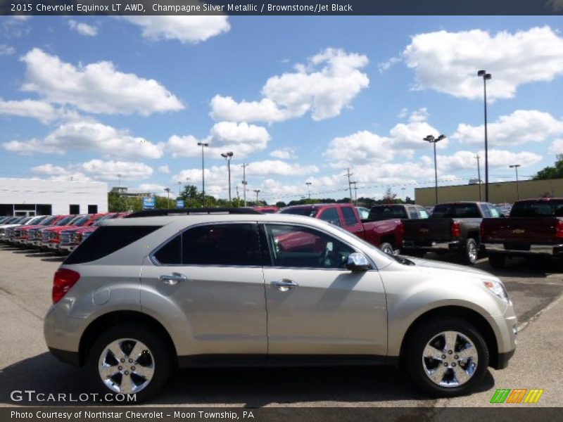 Champagne Silver Metallic / Brownstone/Jet Black 2015 Chevrolet Equinox LT AWD