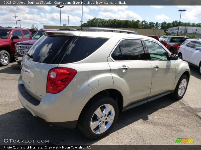 Champagne Silver Metallic / Brownstone/Jet Black 2015 Chevrolet Equinox LT AWD