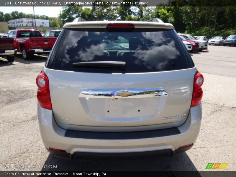 Champagne Silver Metallic / Brownstone/Jet Black 2015 Chevrolet Equinox LT AWD