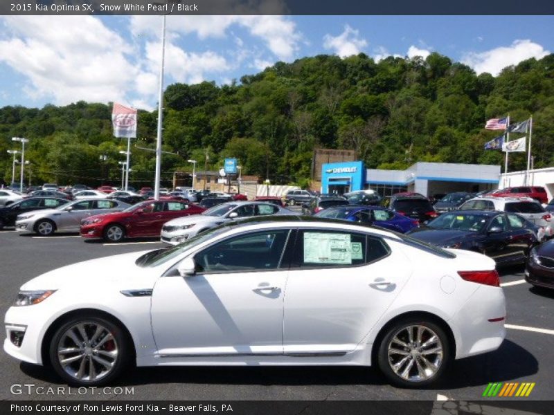 Snow White Pearl / Black 2015 Kia Optima SX