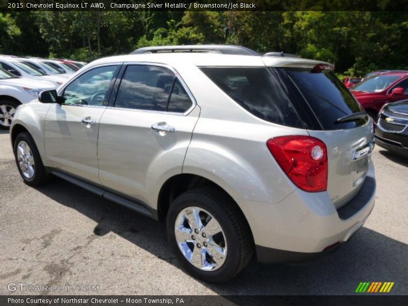 Champagne Silver Metallic / Brownstone/Jet Black 2015 Chevrolet Equinox LT AWD