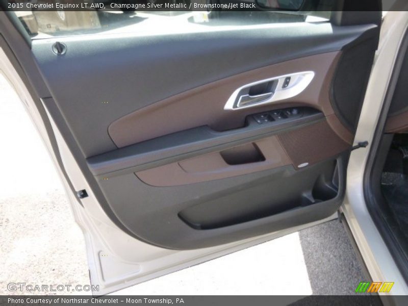 Champagne Silver Metallic / Brownstone/Jet Black 2015 Chevrolet Equinox LT AWD