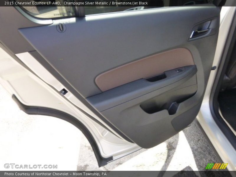 Champagne Silver Metallic / Brownstone/Jet Black 2015 Chevrolet Equinox LT AWD